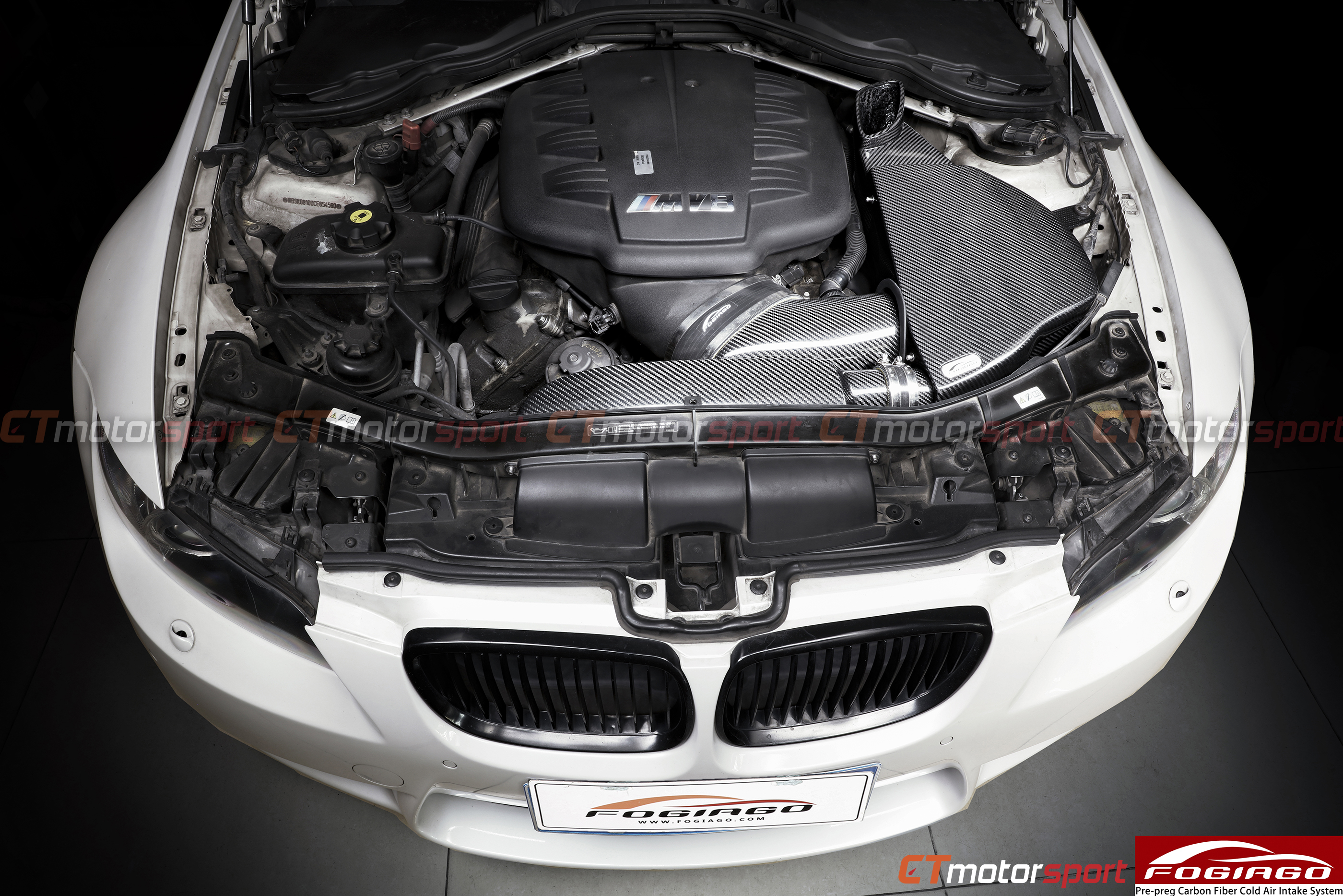 BMW E92/E93 M3 4.0L FOGIAGO Performance Dry Carbon Cold Air Intake System with ORI BMC Air Filter