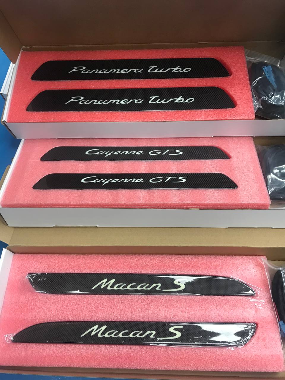 Porsche Cayman Cayenne Side Door Step LED DCF