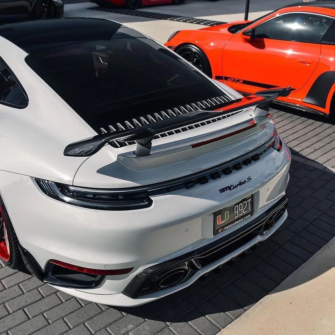 Porsche 911 Carrera 992 Turbo S convert Techart Bodykit Half DCF