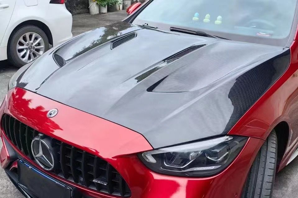 W206 Top Car Style Front Hood CF