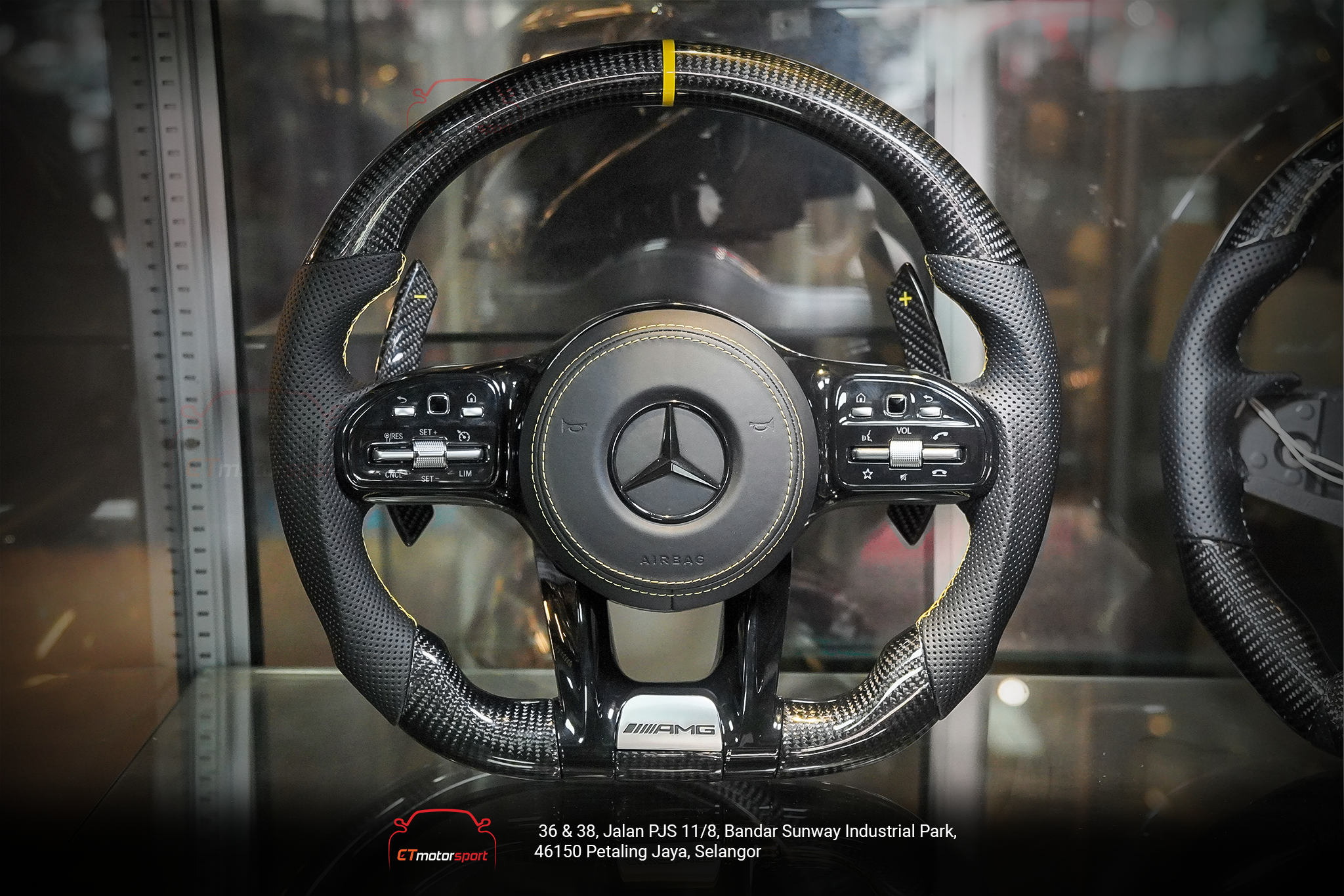 Mercedes Benz Steering Wheel Amg Facelift with Yellow Stitching