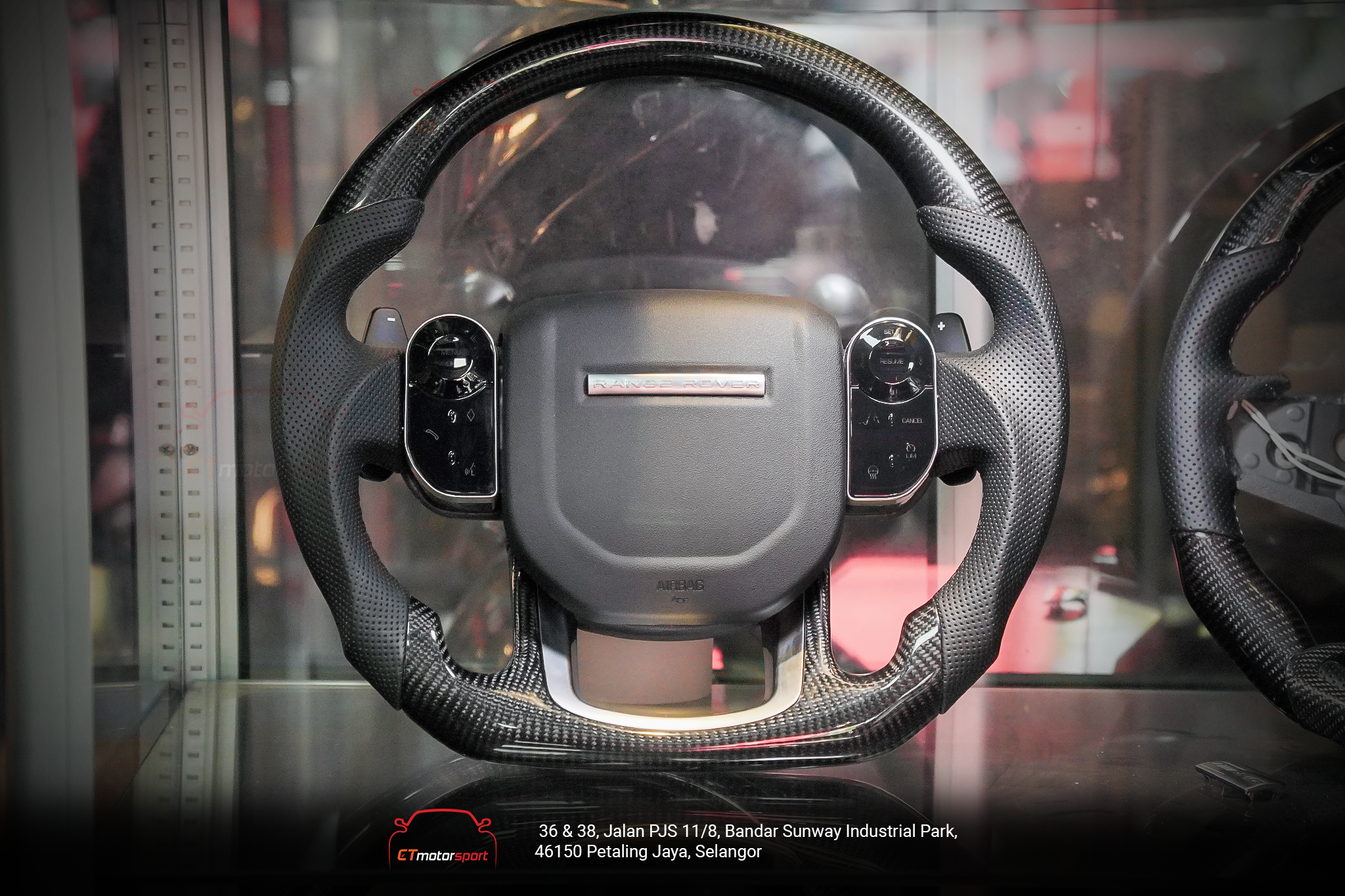 Range Rover Steering 2010-2013 to Facelift Carbon Fiber - Leather