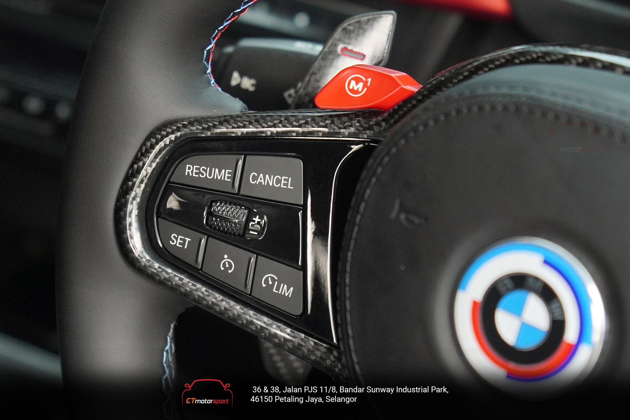 BMW M3 M4 2024 MPerformance Steering Design with Full Leather / Carbon Fiber Cover