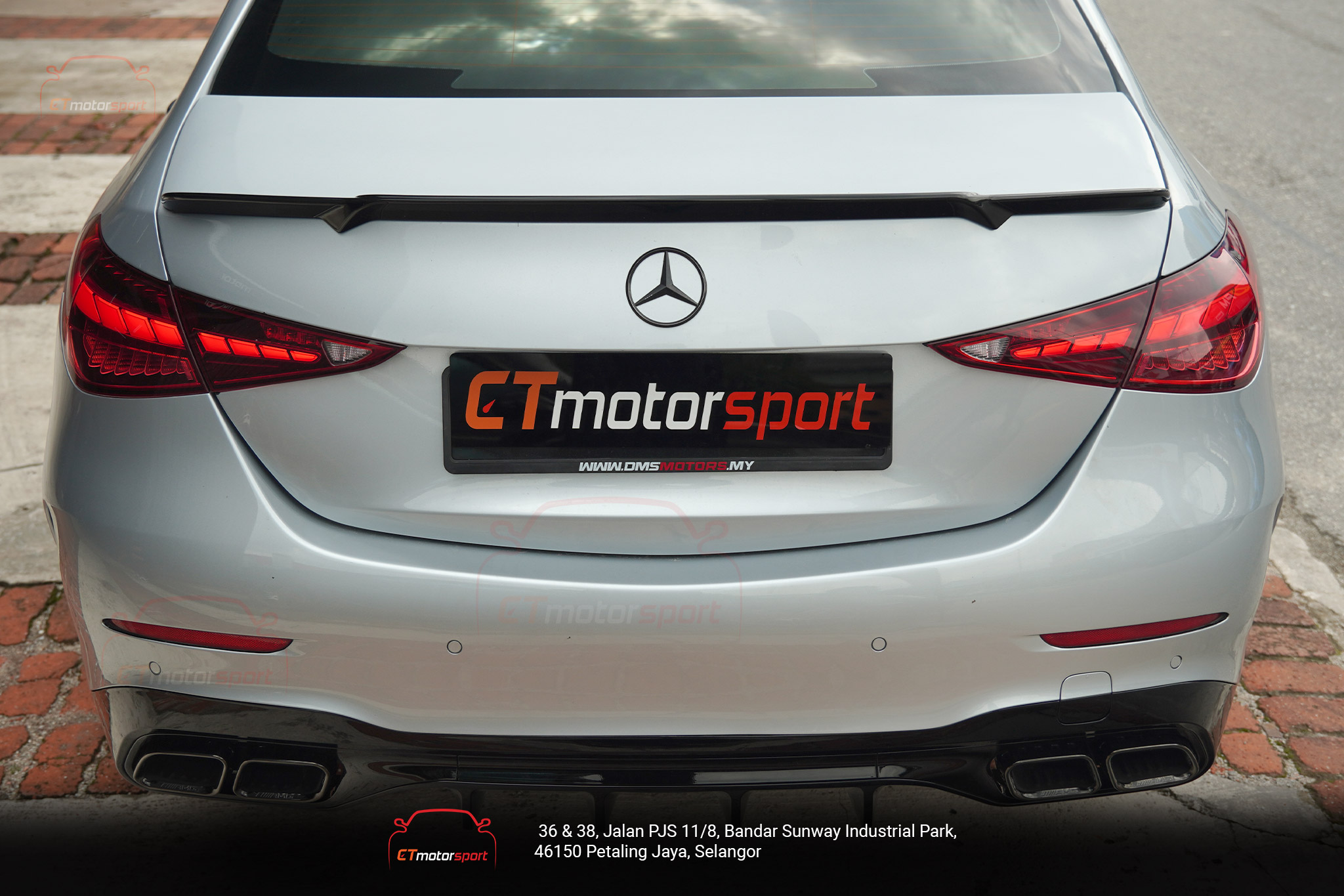 Mercedes C Class W206 AMG C43 C63s Rear Diffuser Black