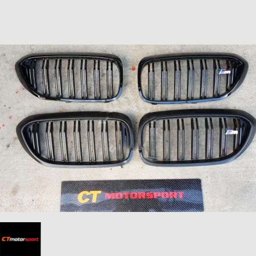 BMW G30 5 Series Installed M5 Grille Matte Gloss Black Front Grill 