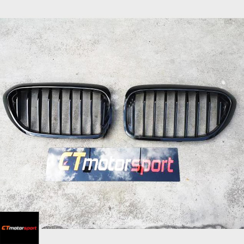 BMW G30 5 Series Installed M5 Grille Gloss Black Front Grille Bumper 