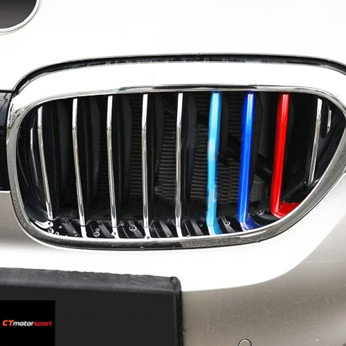 BMW G30 5 Series Installed Front Grill M-Sport Strips Cover Set