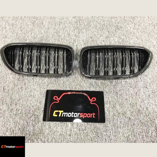 BMW G30 5 Series Installed M5 Grill Carbon Fiber Front Grille 