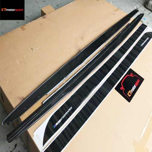 BMW G30 5 Series Installed M Performance Side Skirt Lip Carbon Fibre