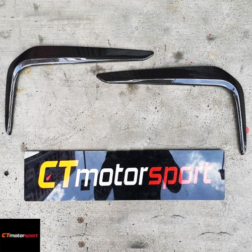 BMW G30 5 Series Installed M-Performance Carbon Fibre Front Canard Trim 