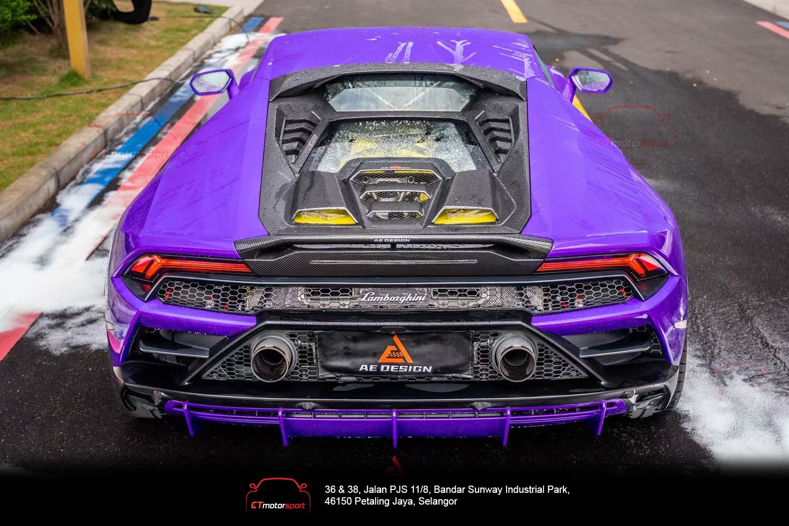 Lamborghini Huracan Ae Design front hood and rear engine cover