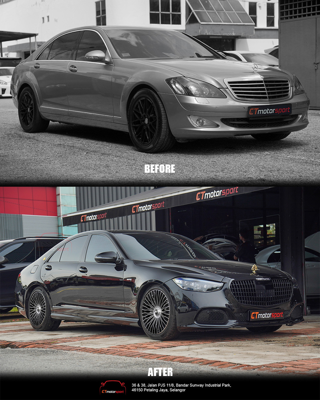 Mercedes S Class W221 Upgrade W223 Maybach Bodykit