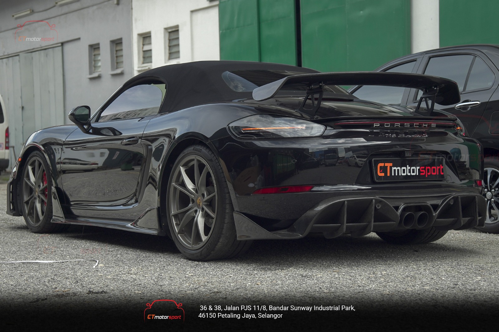 Porsche Cayman Boxster add on kit carbon fiber kit with front bumper GT4