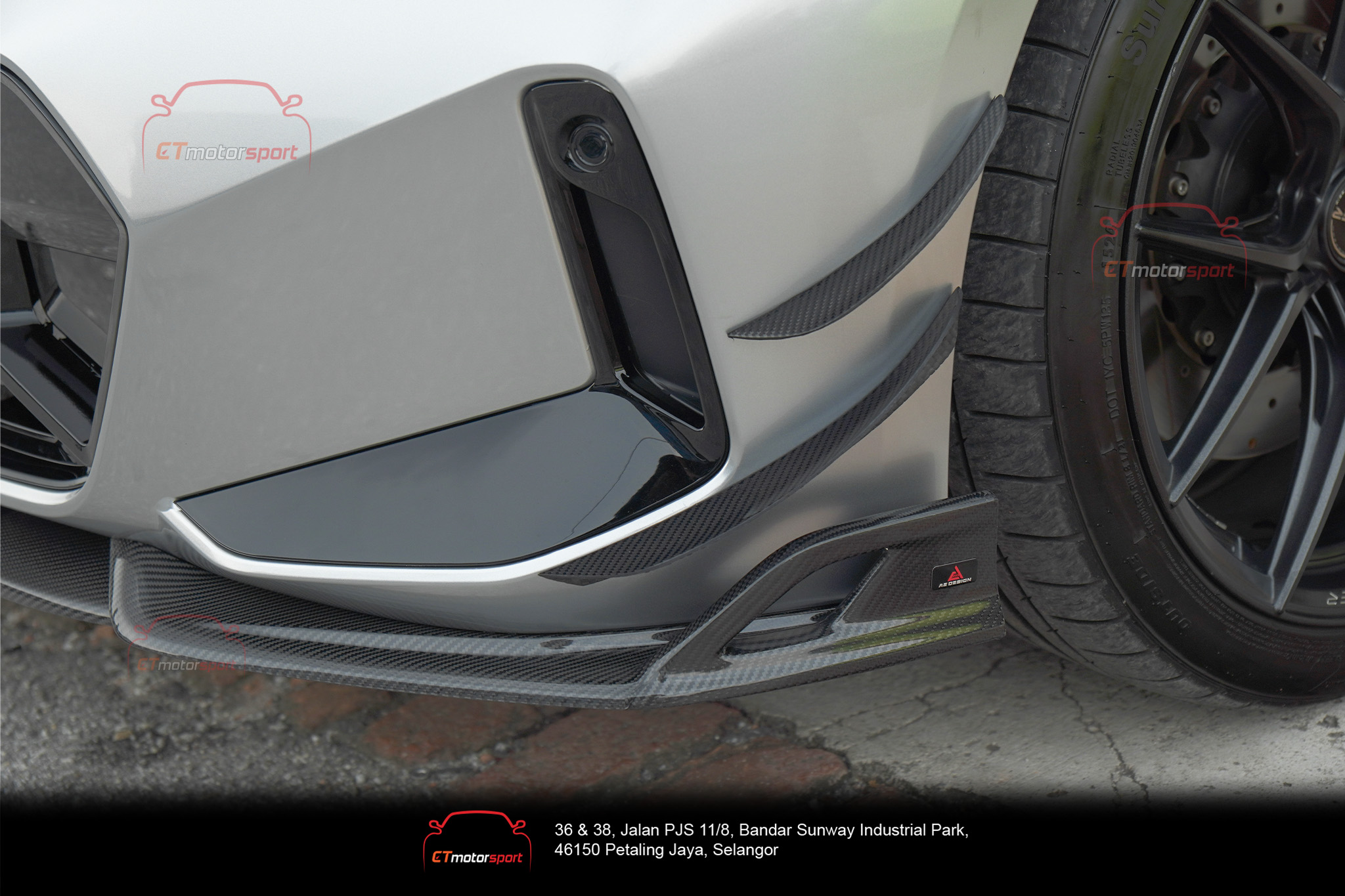 BMW G20 LCI AE-Design Front Canard Dry Carbon