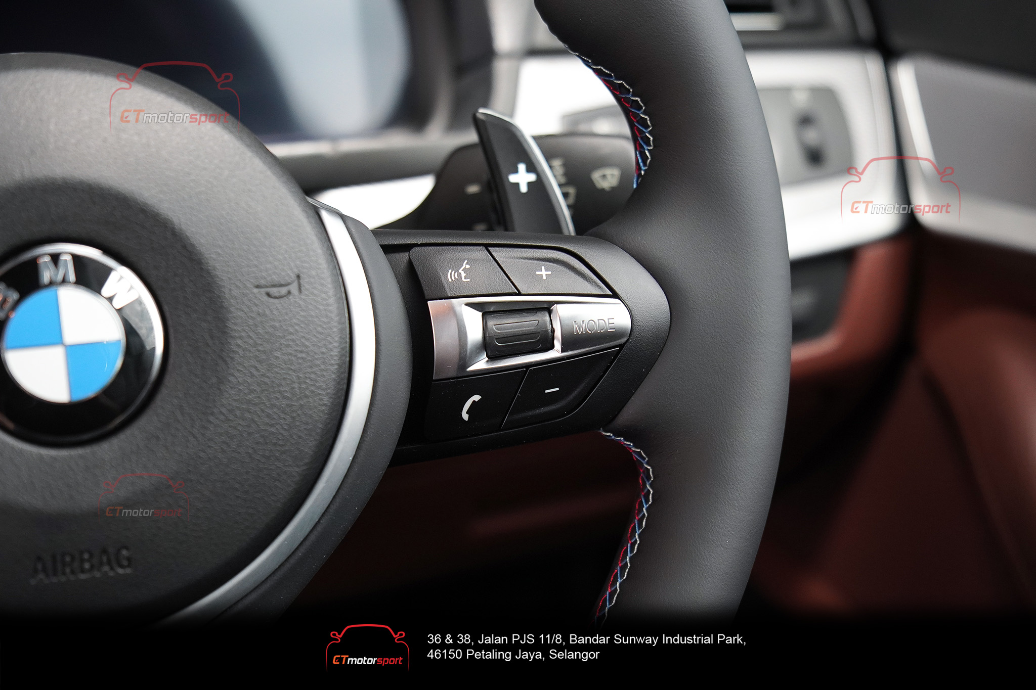 Msport Steering Full Leather with Tri Stitch Colours