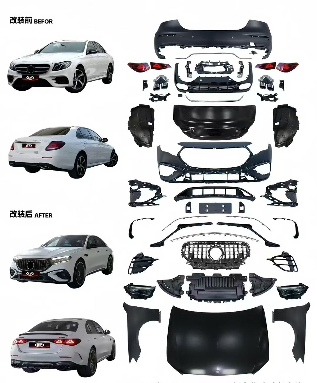 Mercedes Benz W213 Convert W213 E53 Bodykit set