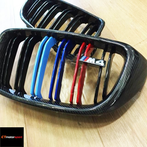 BMW F32 Grille M4 Tri Color Carbon Fiber Grill 