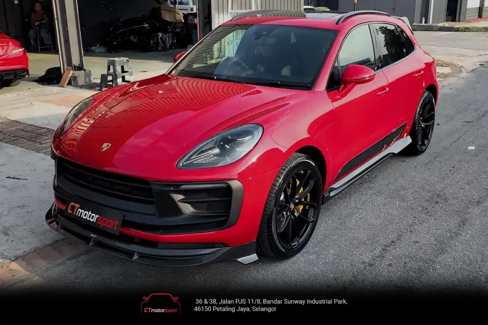 Porsche Macan Prefacelift Convert Facelift with Red Interior