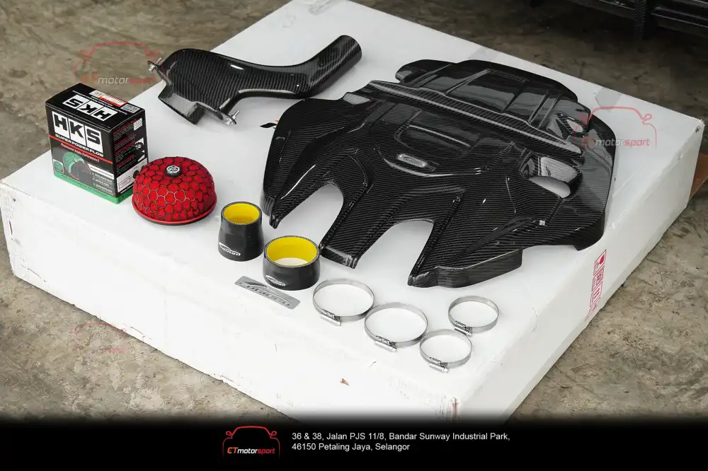 Porsche Panamera 971 2017 3.0T FOGIAGO COLD AIR INTAKE (DCF) HKS Air Filter