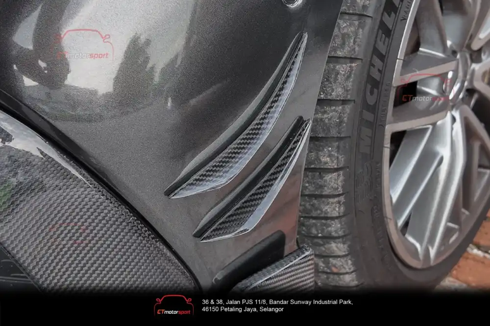 Mercedes Benz W206 Front Canard set Carbon Fiber