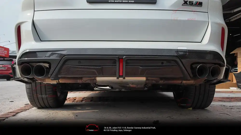 BMW X5M F95 LCI SOOQOO Rear Diffuser With Brake light