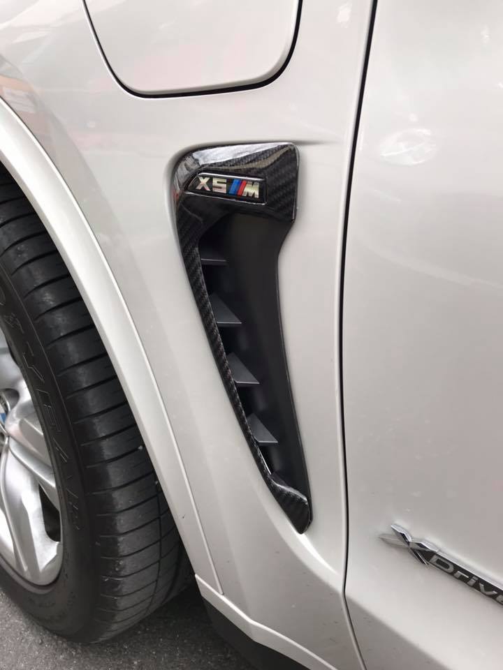 BMW F15 X5M Installed Carbon Fiber Side Fender Cover Grill  