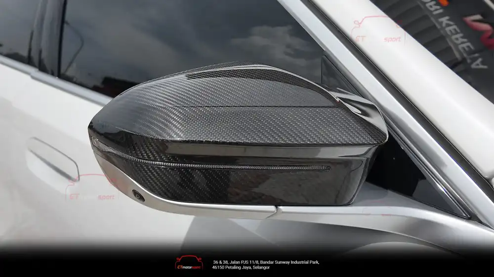 BWM G60 M5 Style Side Mirror Cover Replacement Carbon Fiber