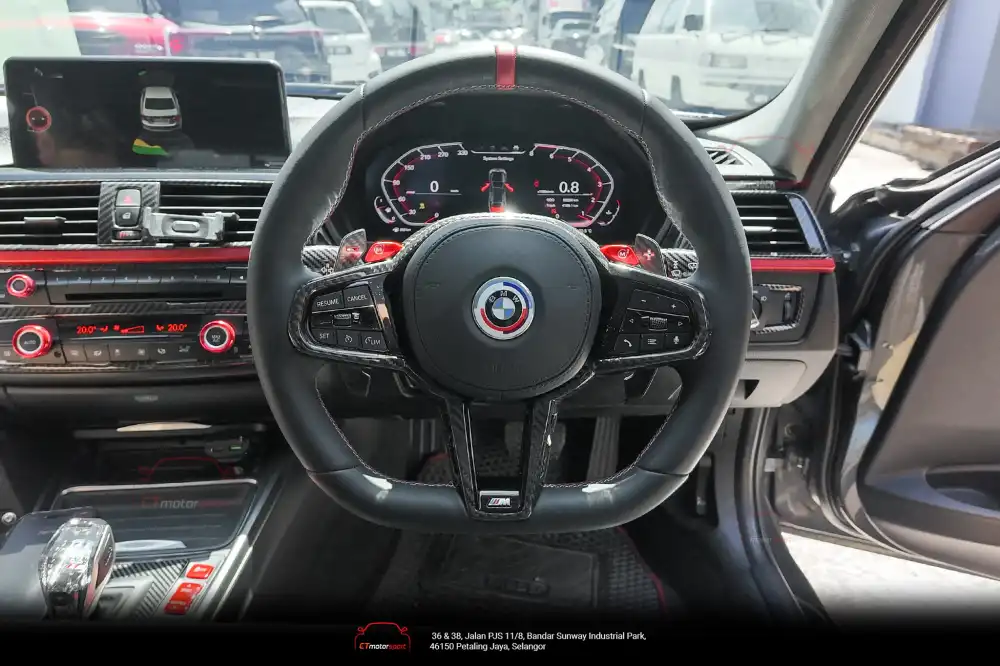 BMW M Performance Steering Wheel Full Leather Carbon Trim