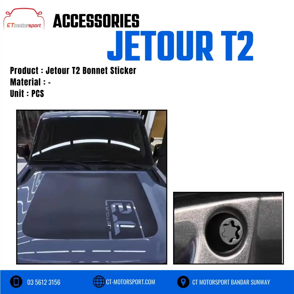 Product : Jetour T2 Bonnet Sticker T2