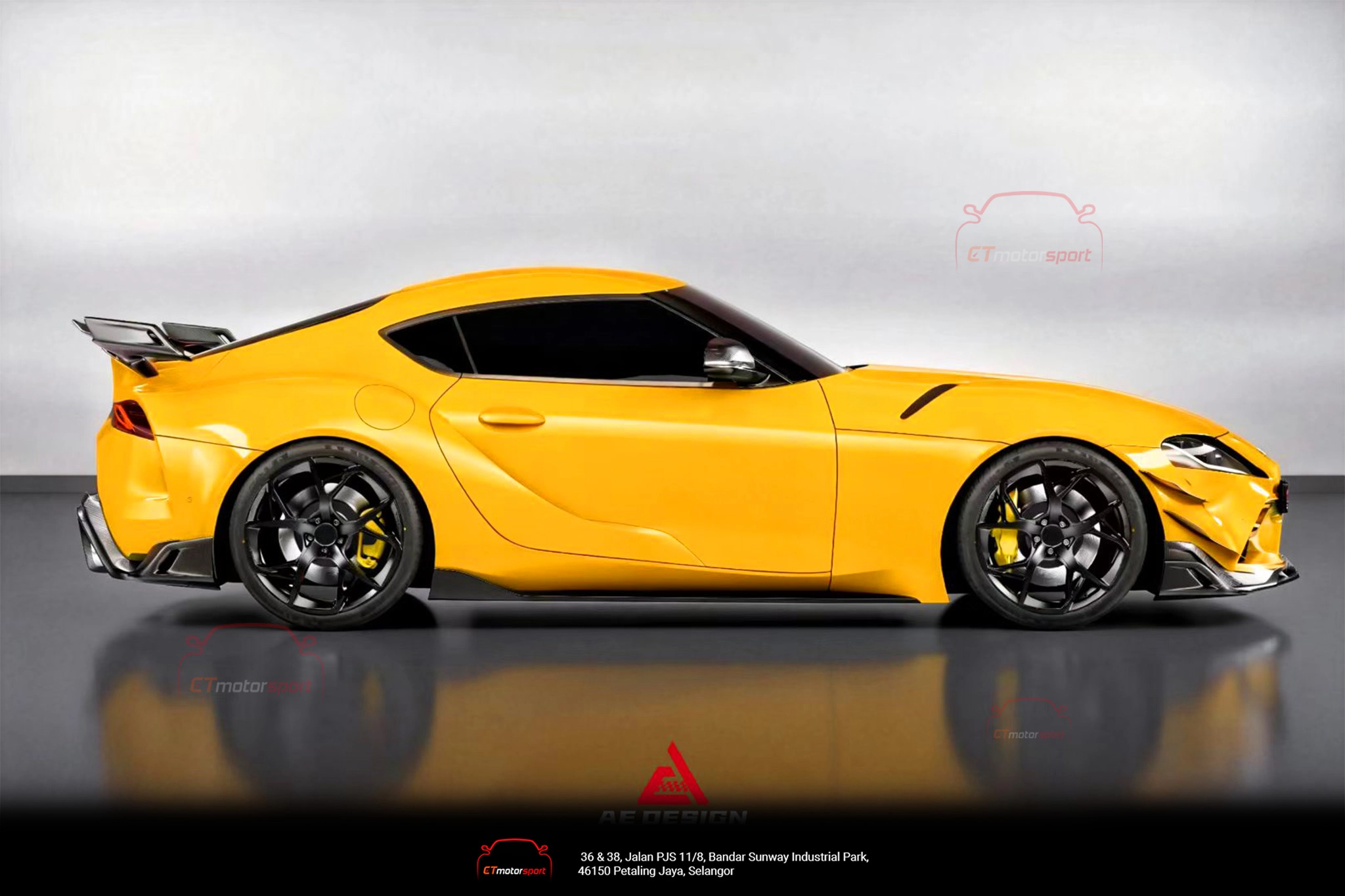 Toyota Supra MK5 Front Canard Ae Design Carbon Fiber