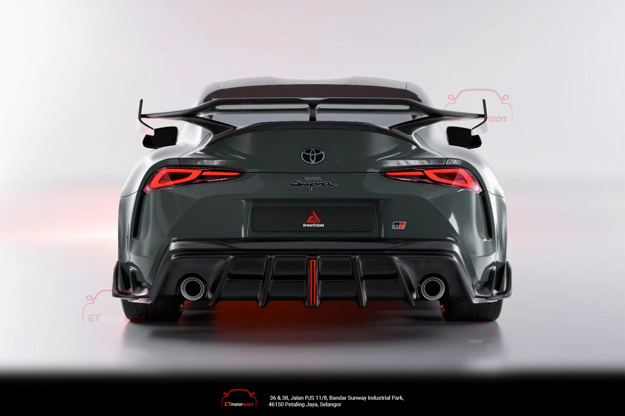 Toyota Supra MK5 Rear Diffuser & Canards Ae Design Carbon Fiber
