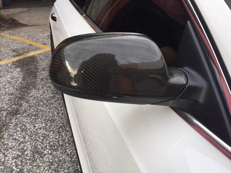 Audi A4 A5 Installed Carbon Fiber Side Mirror Cover