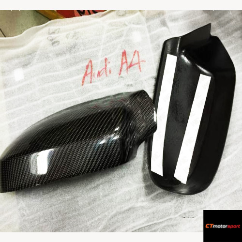Audi A4 A5 Installed Dry Carbon Fiber Side Mirror Cover
