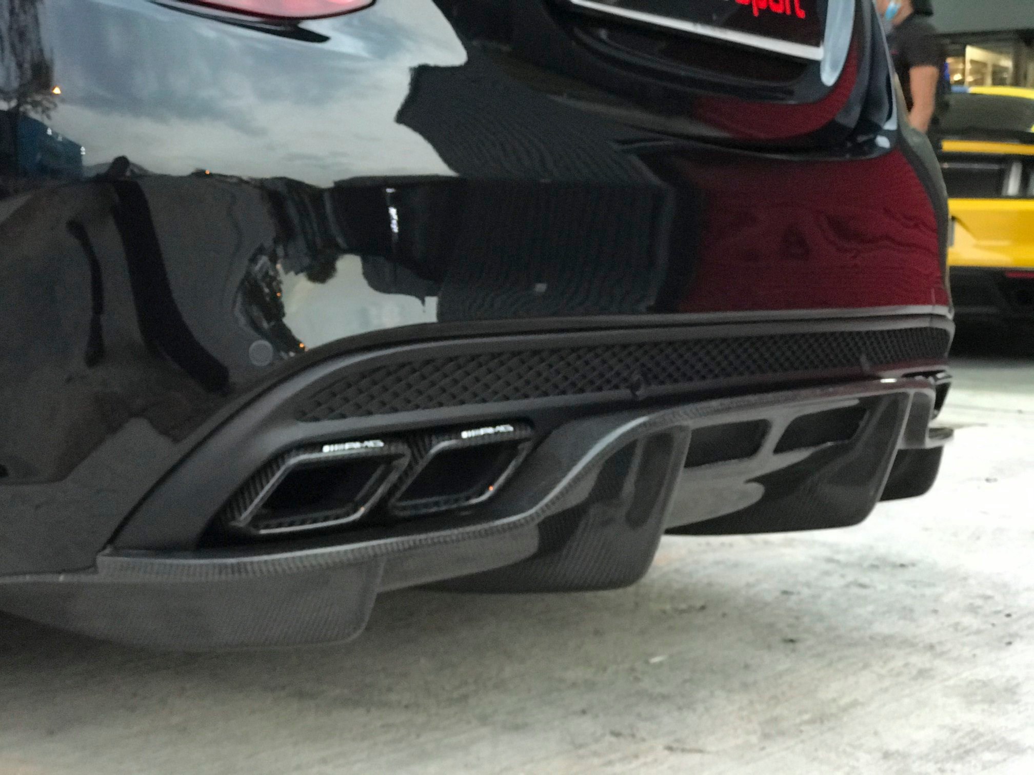 Mercedes Benz W205 C-Class Carbon Fiber PSM Style Rear Diffuser 