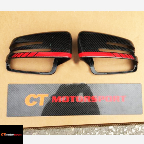 Mercedes W218 Carbon Replacement Side Mirror AMG RED 