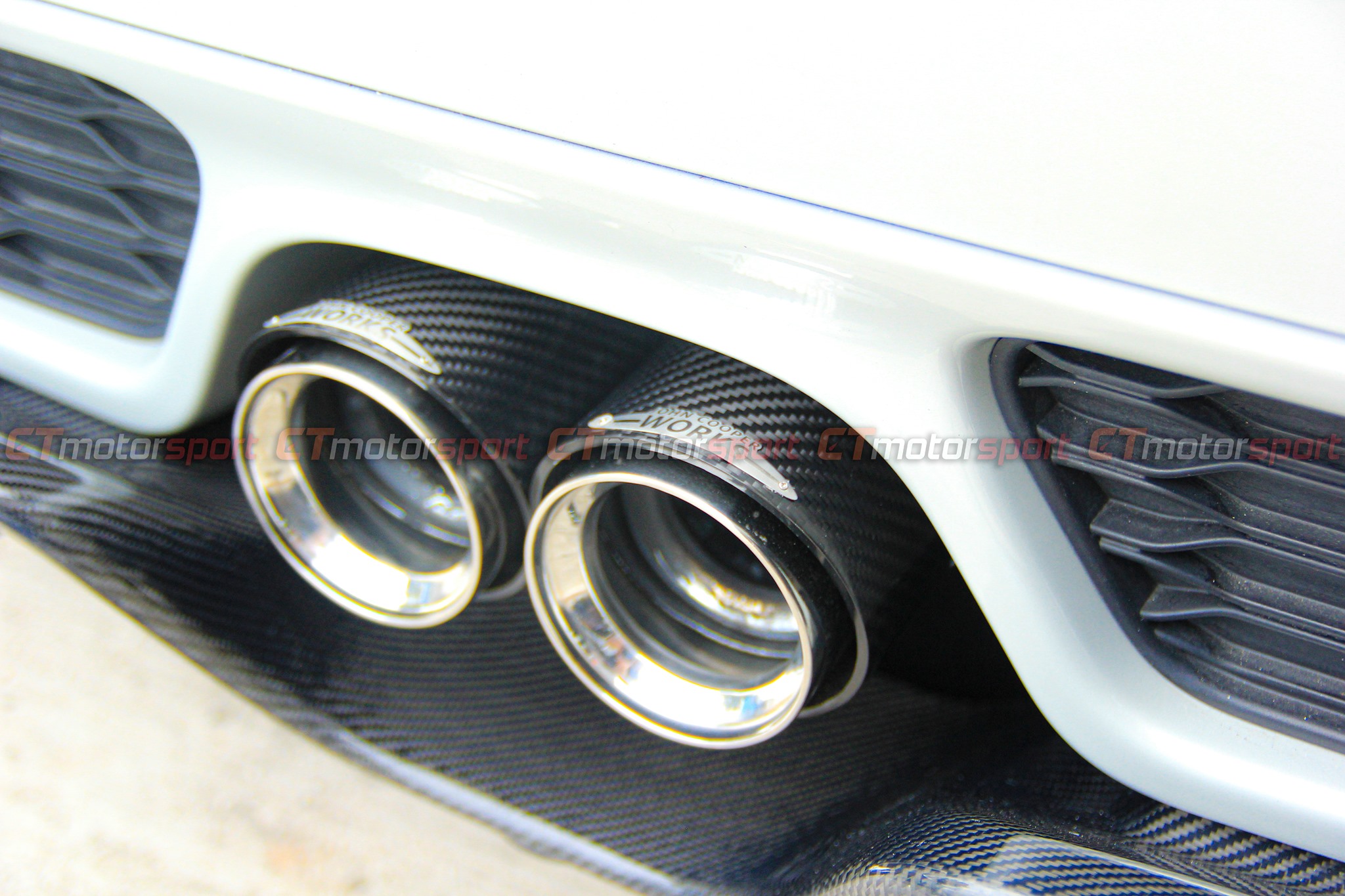 MINI Cooper / Cooper S F55 F56 Installed JCW Carbon Exhaust Tail Pipe 
