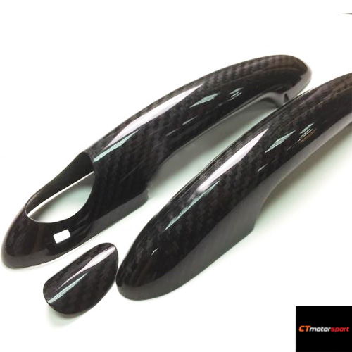 MINI Cooper / Cooper S F55 F56 Installed Dry Carbon Fiber Door Handle Cover  