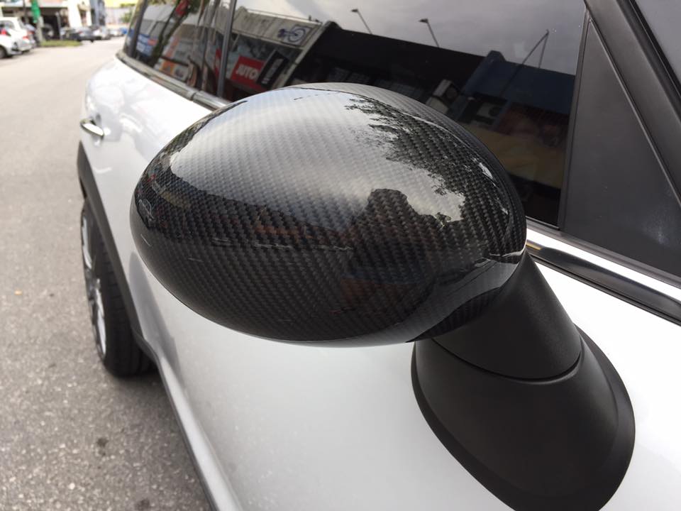 MINI Cooper / Cooper S F56 Installed Carbon Fibre Side Mirror Replacement 