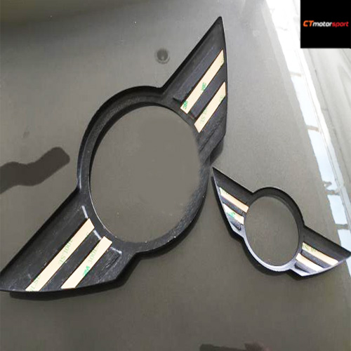 Mini Cooper / Cooper S F56 Installed Dry Carbon Fibre Emblem Badge Cover 