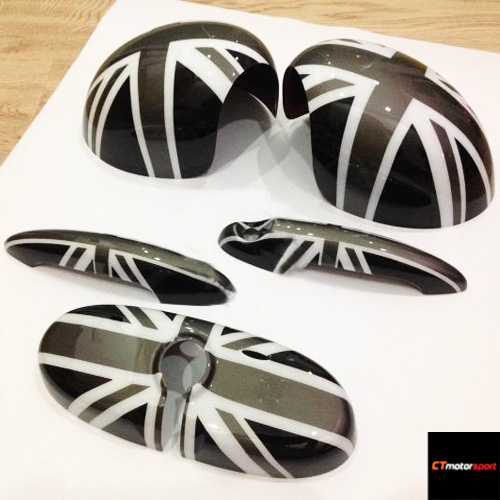 Mini Cooper R58 Union Jack Side Mirror Handle Rear Mirror Cover Set