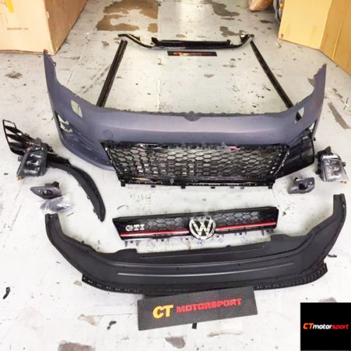 Volkasagen Golf MK7 Installed Full Conversion MK7 GTi Bodykit 