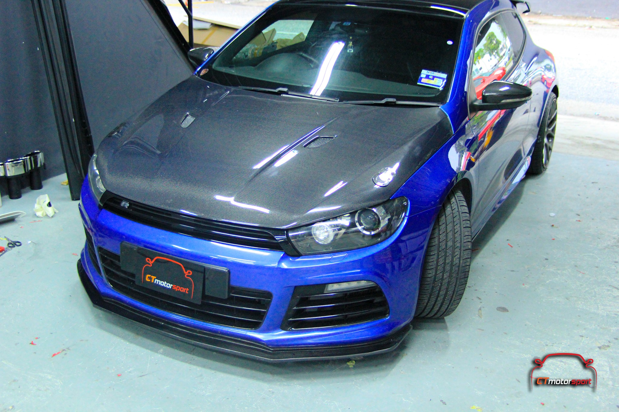 Volkswagen Scirocco R Installed Carbon Fiber Front Bonnet Hood 