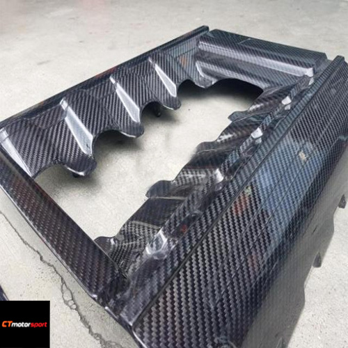 Ford Mustang 5.0 Installed Engine Cover Dry Carbon Fibre