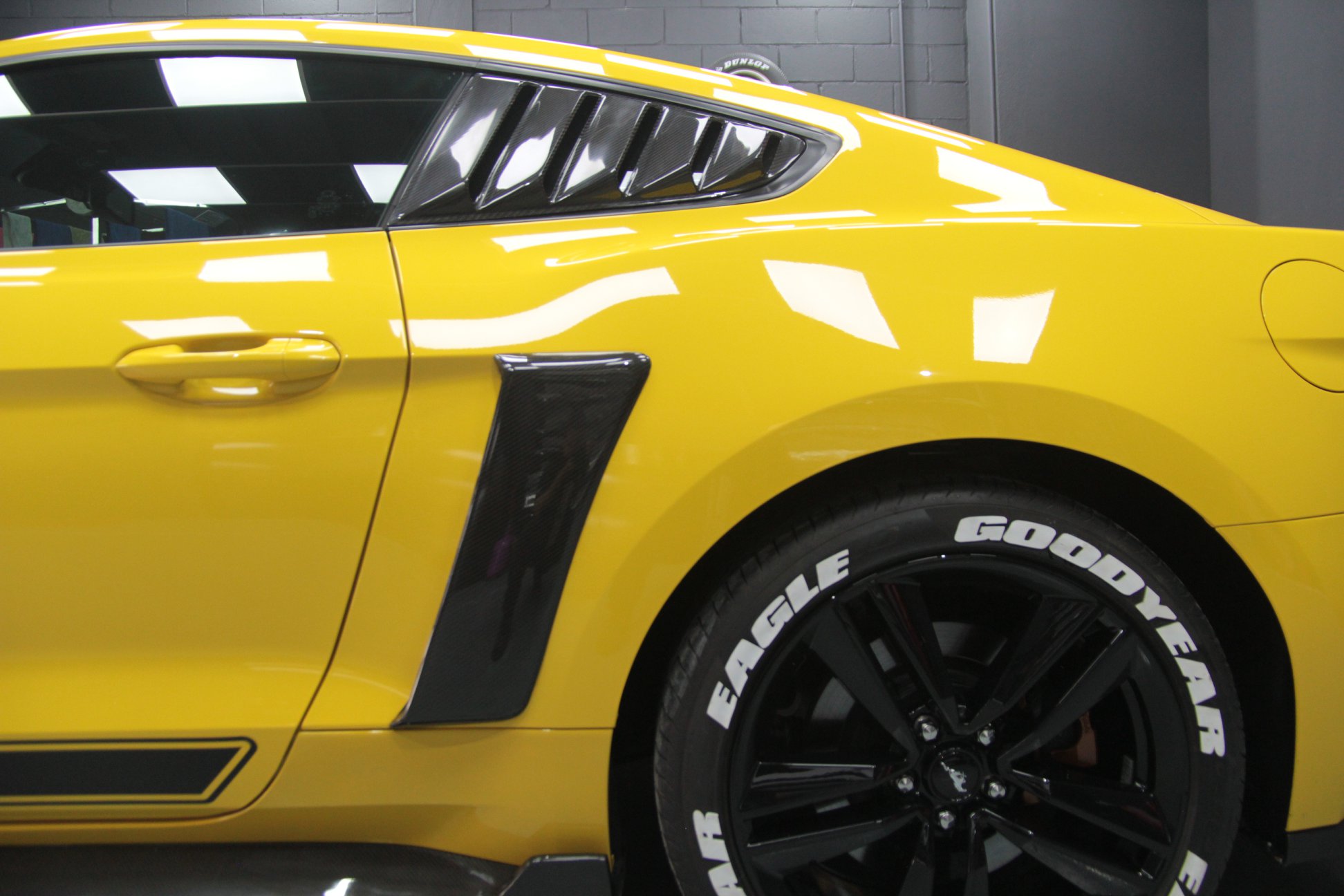 Ford Mustang 2.3 / 5.0 Installed Carbon Fiber Rear Side Door Trim