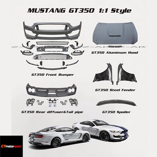 Ford Mustang 2.3 / 5.0 Installed GT350 Front Bumper Bodykit 